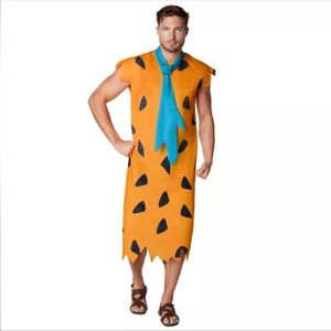 Spirit Men's Stone Age Costume - Orange and Blue